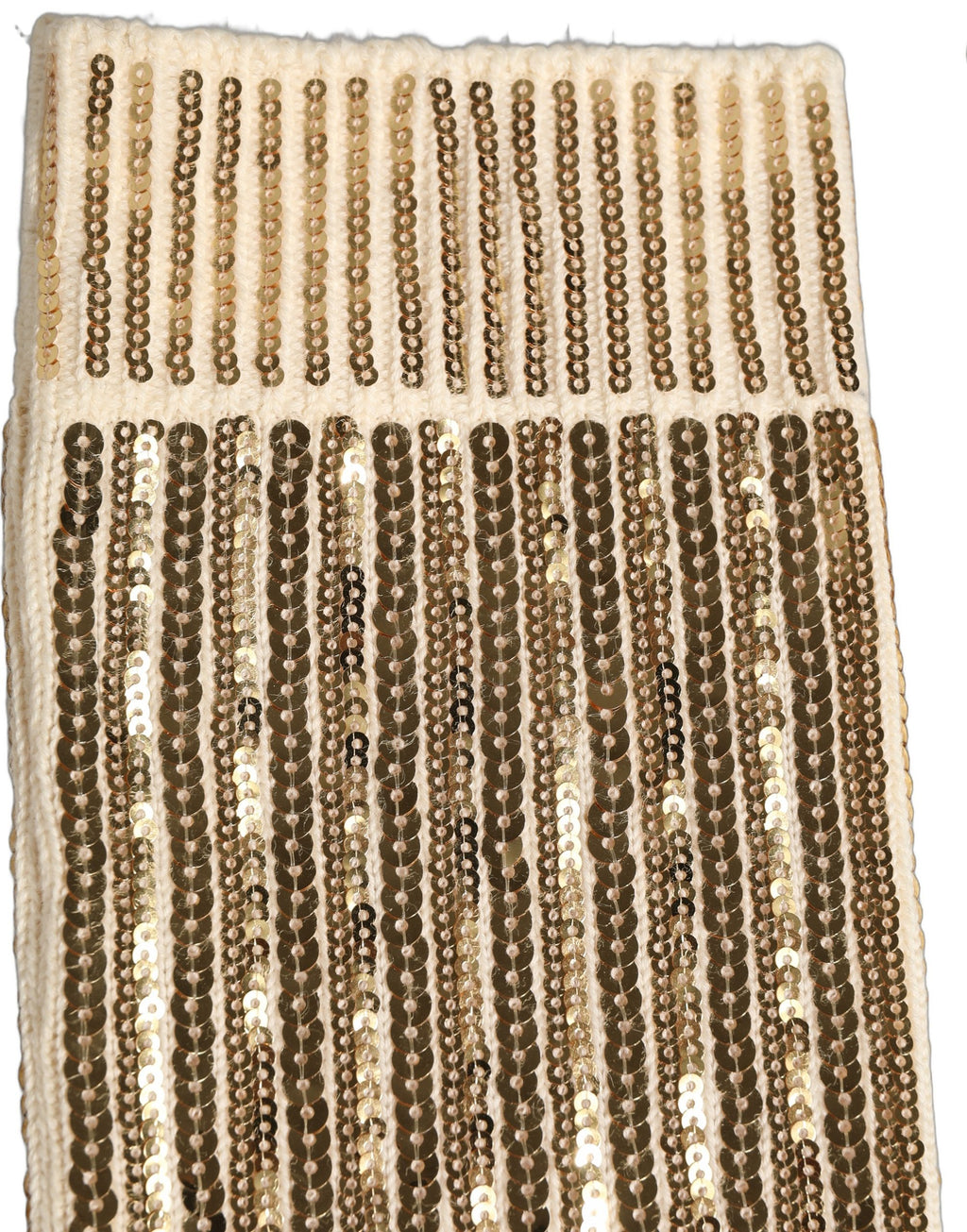 Off White Sequin Cotton Mid Calf Accessory Socks