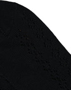 Dark Blue Cotton Knit Mid Calf Accessory Socks