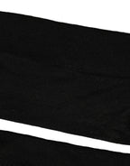 Men Black Viscose Logo Knee High Accessory Socks