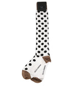 White Polka Dot Over The Calf Accessory Socks