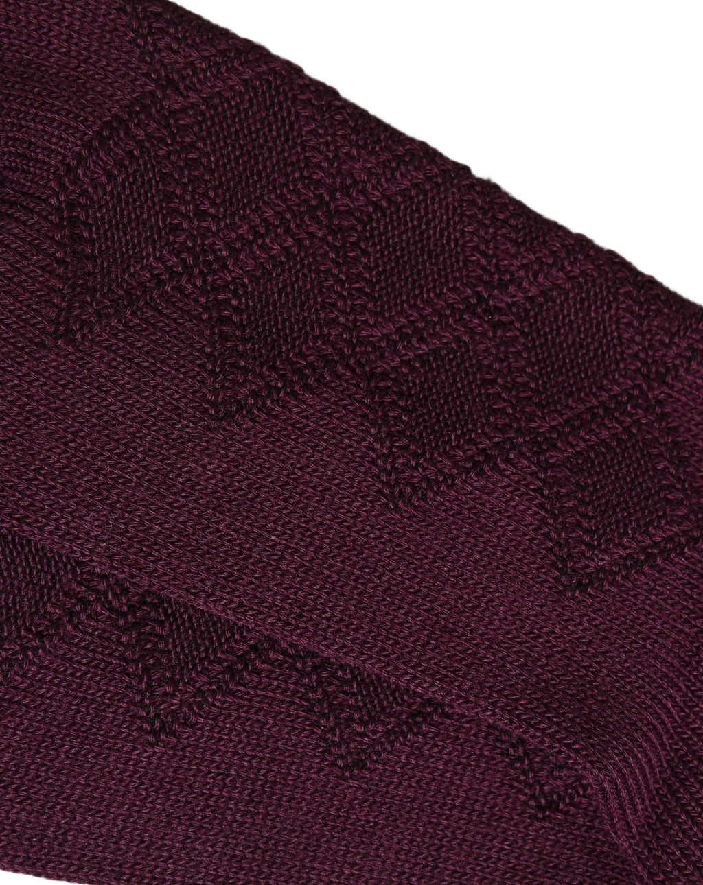 Burgundy Wool Crest Logo Knee High Accessory Socks