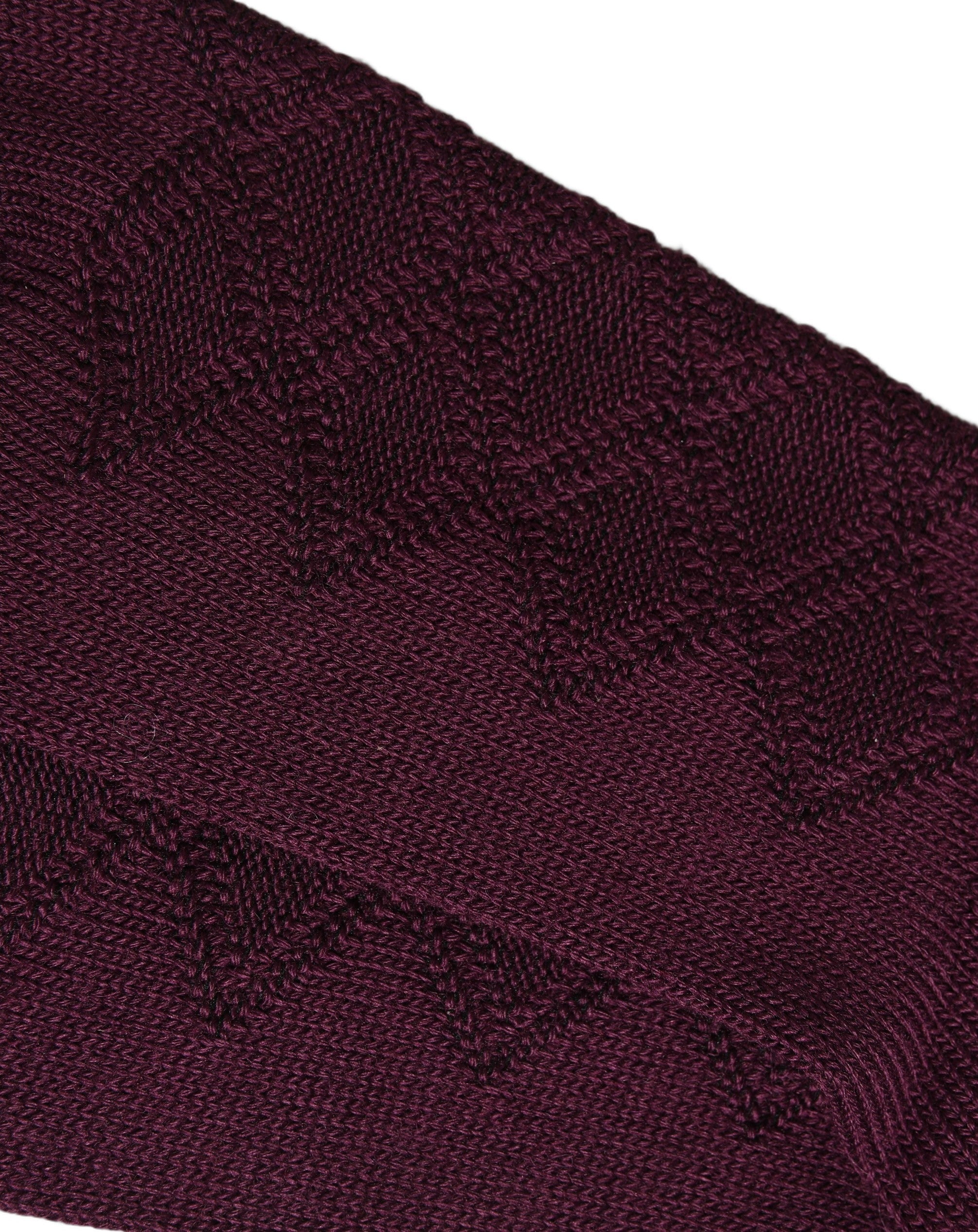 Burgundy Wool Crest Logo Knee High Accessory Socks