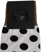 White Polka Dot Over The Calf Accessory Socks