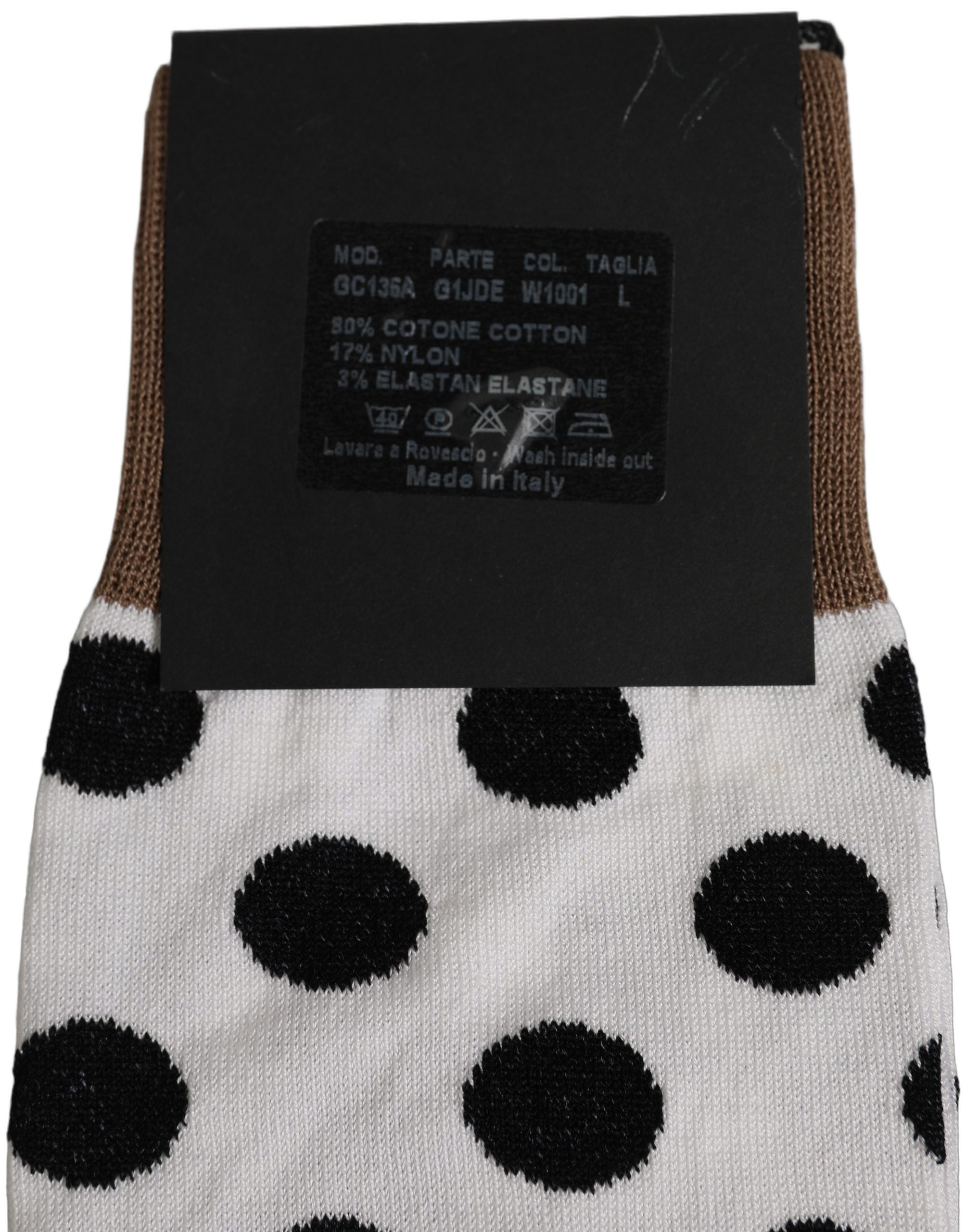 White Polka Dot Over The Calf Accessory Socks