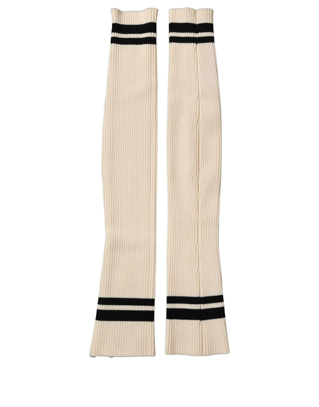 Cream Wool Thigh High Leg Warmer Accessory Socks