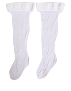 .White Nylon Logo Calf Long Women Accessory Socks