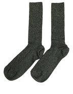Dark Green Viscose Logo Mid Calf Accessory Socks