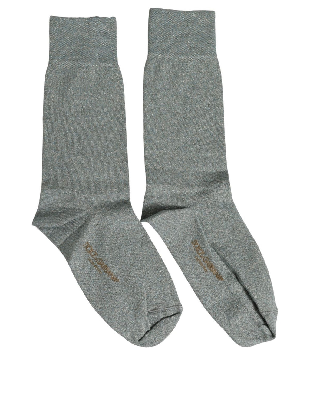 Gray Viscose Logo Mid Calf Accessory Socks