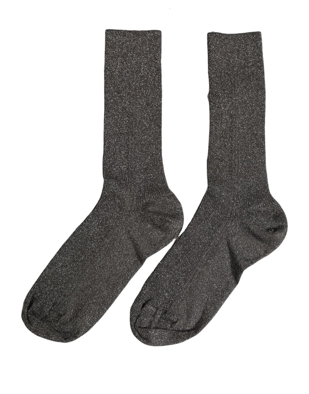 Dark Gray Viscose Logo Mid Calf Accessory Socks