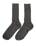 Dark Gray Viscose Logo Mid Calf Accessory Socks