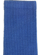 Blue Cotton Ribbed Mid Calf Women Accessory Socks