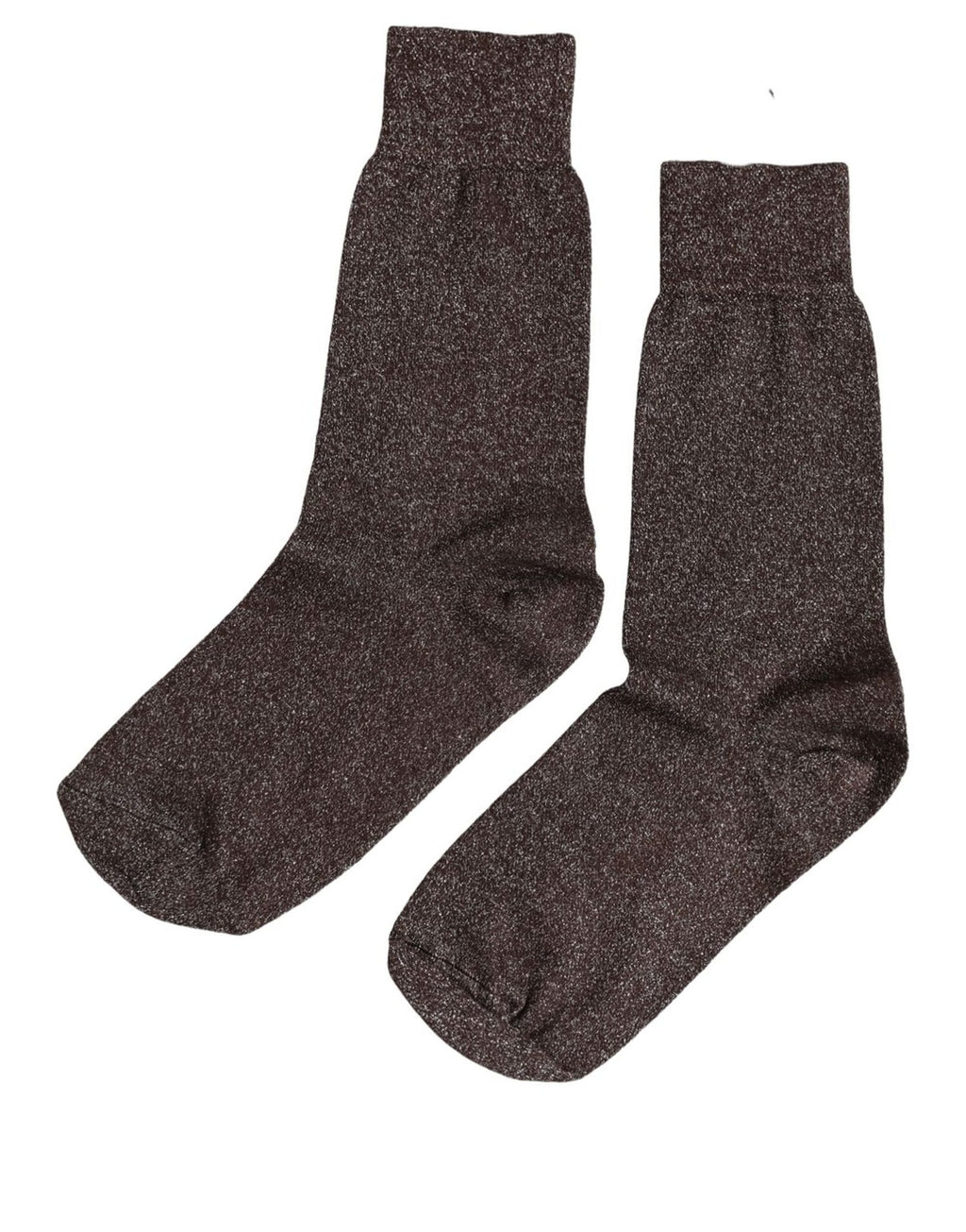 Dark Brown Viscose Mid Calf Accessory Socks