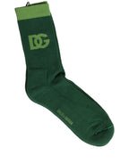Green DG Logo Nylon Mid Calf Accessory Socks
