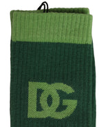 Green DG Logo Nylon Mid Calf Accessory Socks