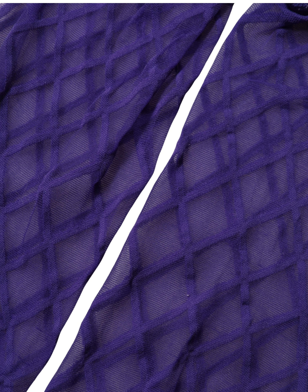 Purple Nylon Fishnet Pantyhose Stockings Socks