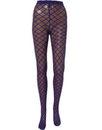 Purple Nylon Fishnet Pantyhose Stockings Socks