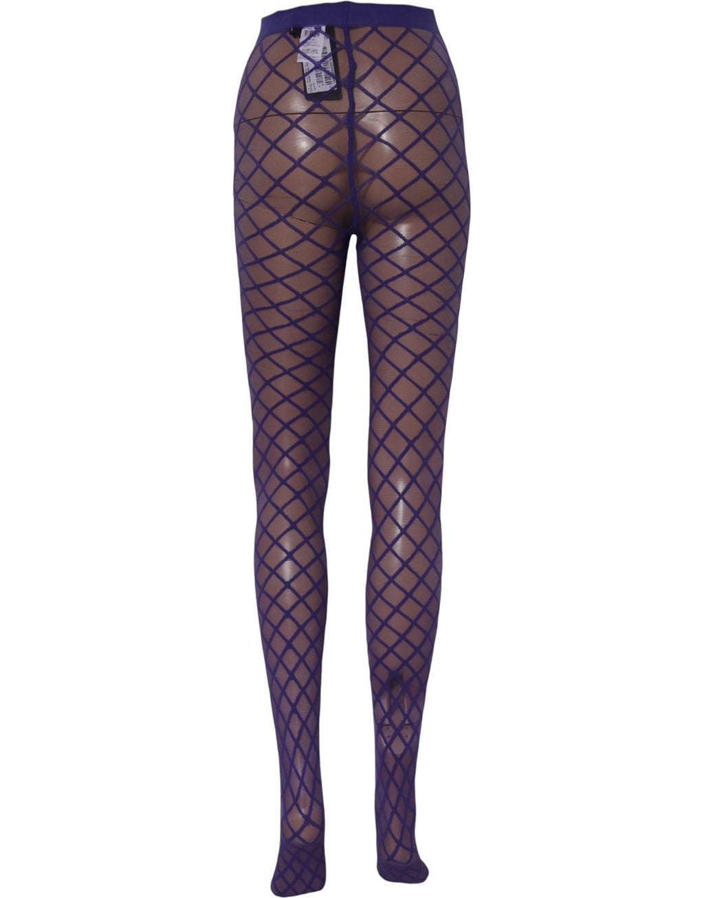 Purple Nylon Fishnet Pantyhose Stockings Socks