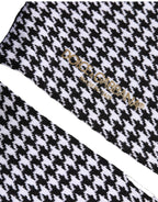Black White Houndstooth Mid Calf Accessory Socks