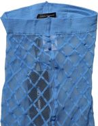 Light Blue Nylon Fishnet Pantyhose Stockings Socks