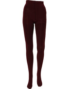 Burgundy Nylon Fishnet Pantyhose Stockings Socks