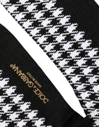 Black White Houndstooth Mid Calf Accessory Socks