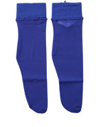 Royal Blue Mid Calf Sheer Nylon Accessory Socks