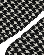 Black White Houndstooth Ankle Length Socks