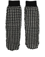 Black White Houndstooth Ankle Length Socks