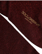 Burgundy Viscose Mid Calf Accessory Socks