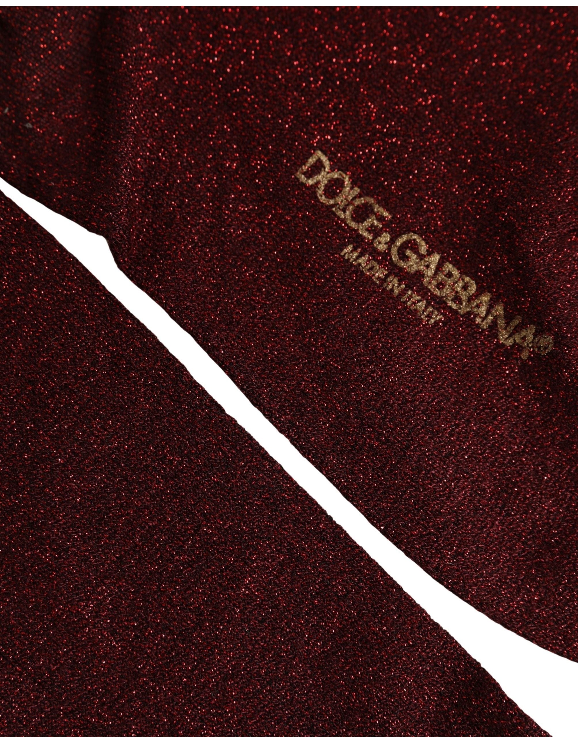 Burgundy Viscose Mid Calf Accessory Socks