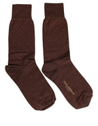 Dark Brown Viscose Mid Calf Accessory Socks