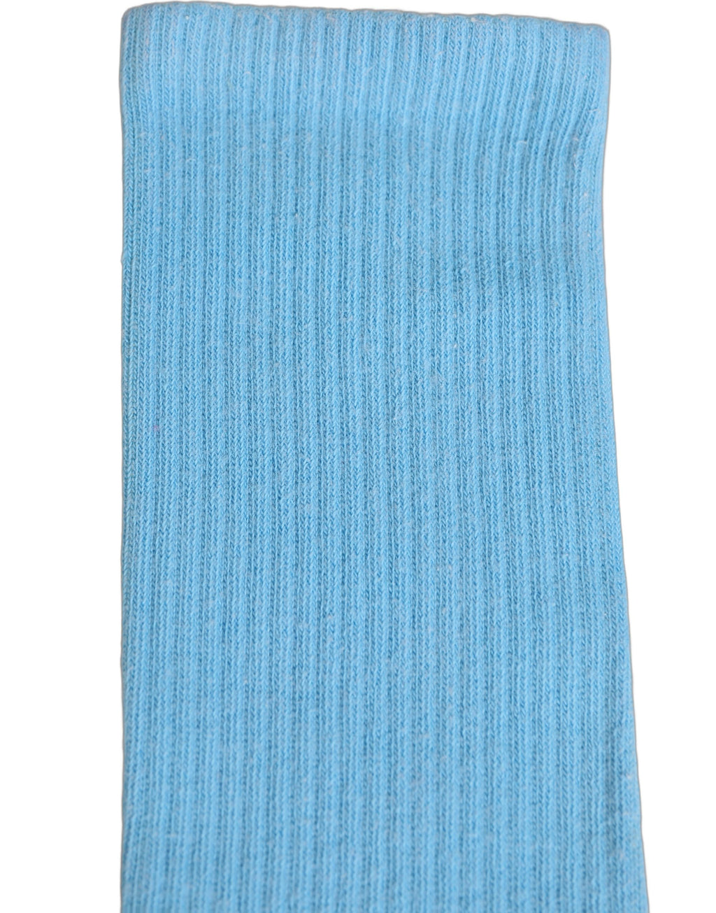 Light Blue Cotton Ribbed Mid Calf Accessory Socks