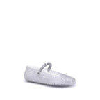 White Polyurethane Ballet Flats