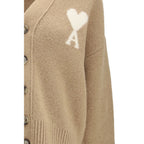 Beige Alpaca Vicugna Pacos Cardigan