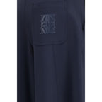 Blue Polyamide Casual Pants