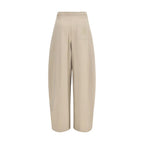 Beige Polyamide Athletic Pants