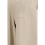 Beige Polyamide Athletic Pants