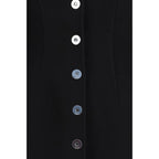 Black Wool Oves Aries Coat