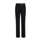 Black Viscose Casual Pants
