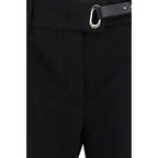 Black Viscose Casual Pants