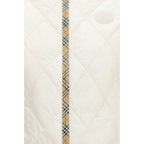 White Polyester Sleeveless Jacket