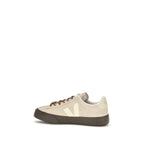 Beige Suede Leather Low Top Sneakers