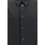 Black Polyester Pattern Shirt