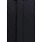 Black Polyester Full-Length Jacket
