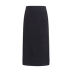 Black Wool Oves Aries Midi Skirt