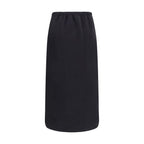 Black Wool Oves Aries Midi Skirt