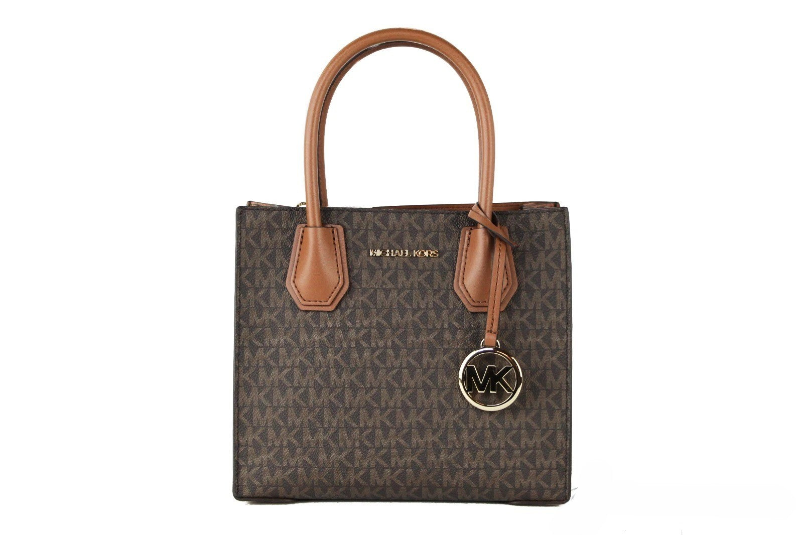 MICHAEL KORS Mercer 35S1GM9M2B Medium Logo And Leather Accordion Crossbody Bag In Brown