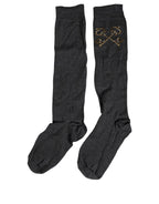 Dark Gray Wool Over The Calf Knee High Accessory Socks