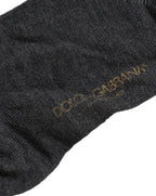 Dark Gray Wool Over The Calf Knee High Accessory Socks