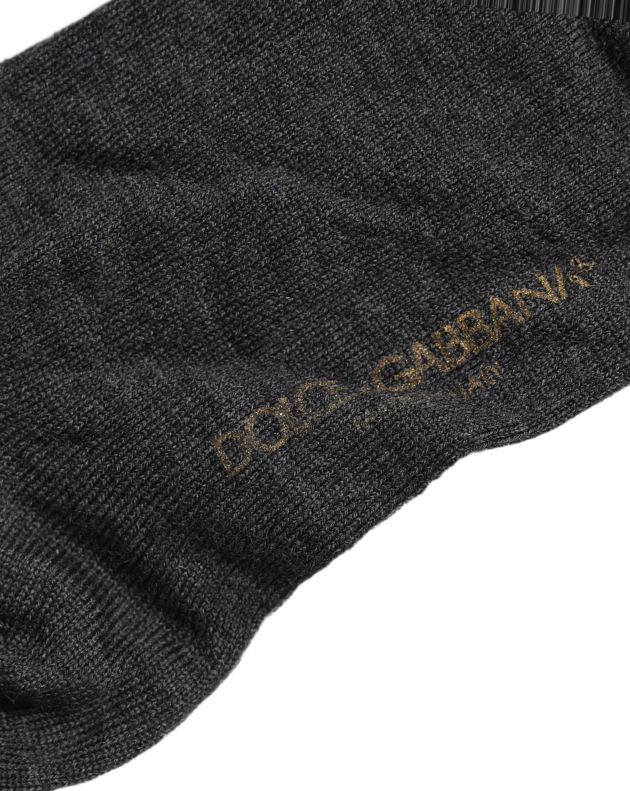 Dark Gray Wool Over The Calf Knee High Accessory Socks
